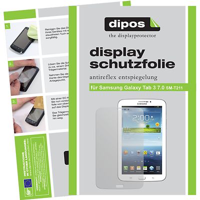 2x Schutzfolie für Samsung Galaxy Tab 3 7.0 m.T. T211 matte Displayschutzfolie