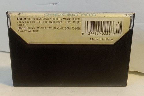 1990 Ray Charles "Greatest Hits" Cassette Tape (2640224) black tulip special - Picture 3 of 5