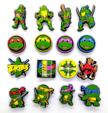 TEENAGE MUTANT NINJA TURTLES SHOE CHARMS 16pcs TMNT Movie Show Gift Set Lot