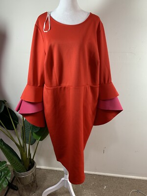 flare sleeve scuba dress Fit and Flare Slope Scuba Dress Black / Small