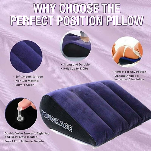 Sex Pillow Position Enhancer Wedge Bondage Furniture Cushion Couples Love Seat - Picture 8 of 24