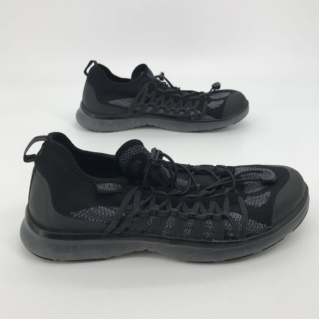 Keen Mens Uneek Exo Running Shoes Black Low Top Breathable Bungee Laces 11M
