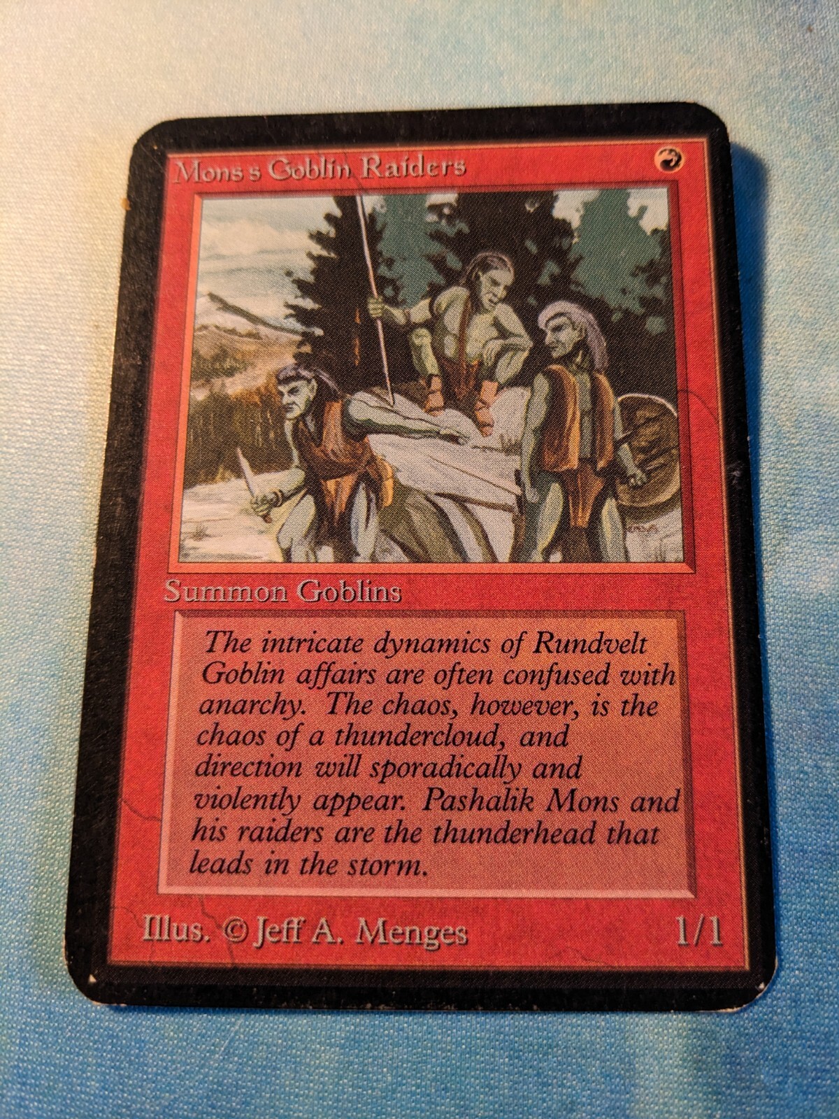 Mons's Goblin Raiders 1x  MtG Alpha *See Pictures*