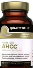 Kinoko Gold AHCC 500 mg - Immune Supplement - Quality of Life - 60 Ct 2027