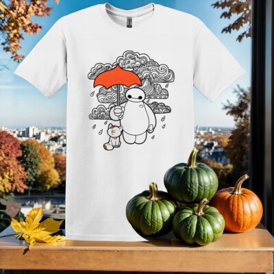 Big Hero 6 Baymax gemustertes T-Shirt Kinder Hoodie Herren Damen Unisex Tshirt SX70