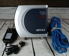 BUFFALO WHR-HP-G54 High Power Wireless Router w/Power Cord  Cable No Antenna