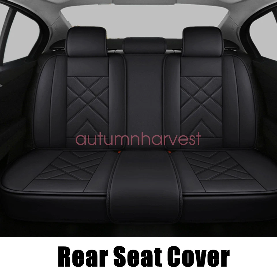 For Toyota Corolla Car 5-Seat Cover Full Set Leather Protector Cushion Pad Black - Image 3 of 4