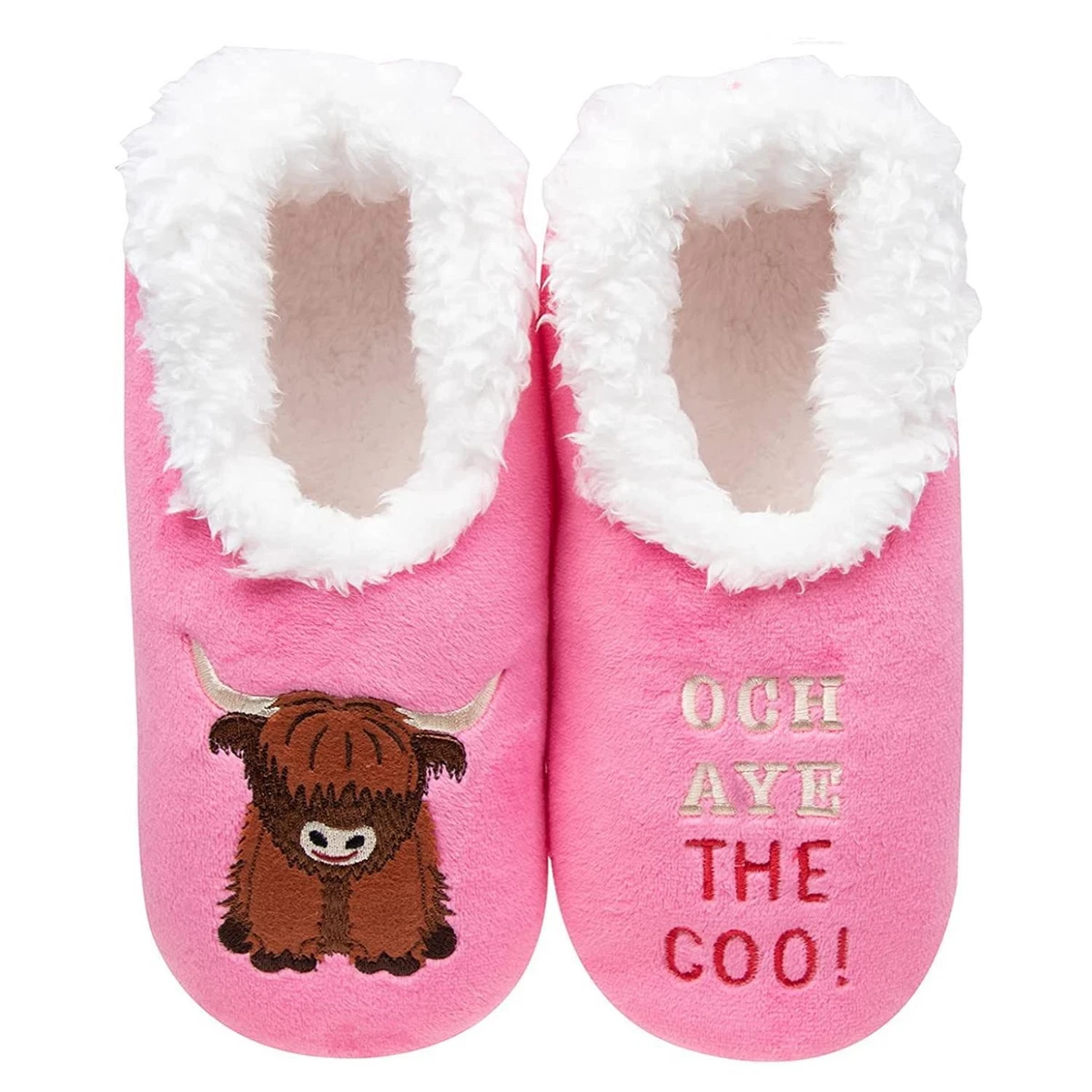 Adults Slipper Socks Anti Slip Washable Pairables Snoozies Och Aye