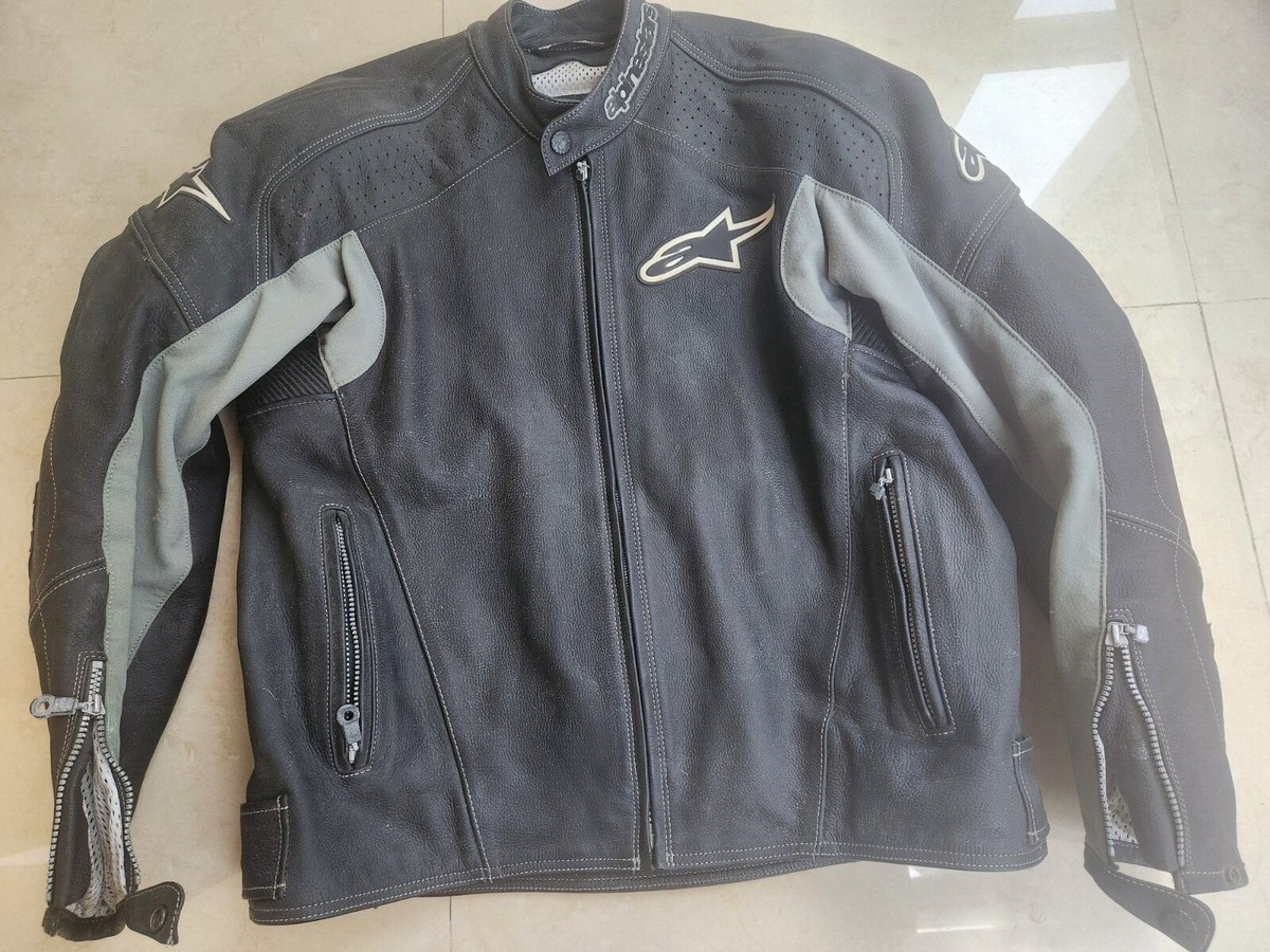 AlpineStars Heavy Duty Leather Motorcycle Jacket | eBay