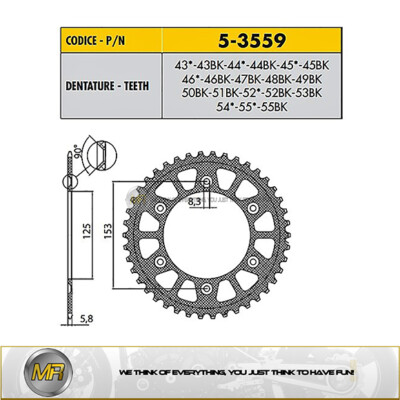 FÜR HONDA-HM CRE F 450 2002 2003 ERGAL KRONE SUNSTAR SCHRITT 520 MIT 49 ZÄHNEN