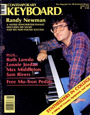 CONTEMPORARY KEYBOARD Magazine June 1978 Randy Newman Max