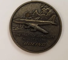 1986 BOEING AIRPLANE Coin Medallion 5000 Tradition Continues Seattle Wichita