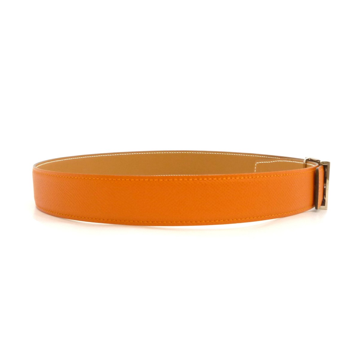 Authentic HERMES H Buckle Reversible Belt 75 Leather 32mm K