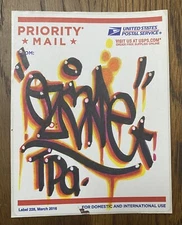 Ezo Cukillz TPA Signed Hand Drawn Usps Postal Sticker Graffiti Urban