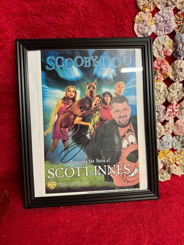 Signed Print of Scott Inness Voice of Scooby Doo in Frame with Glass - 第 1/7 張圖片