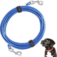 Dog Tie Out Cable 50 Feet, Tie Out Cable for Dogs Heavy Duty Up to 165 LBS, Dog