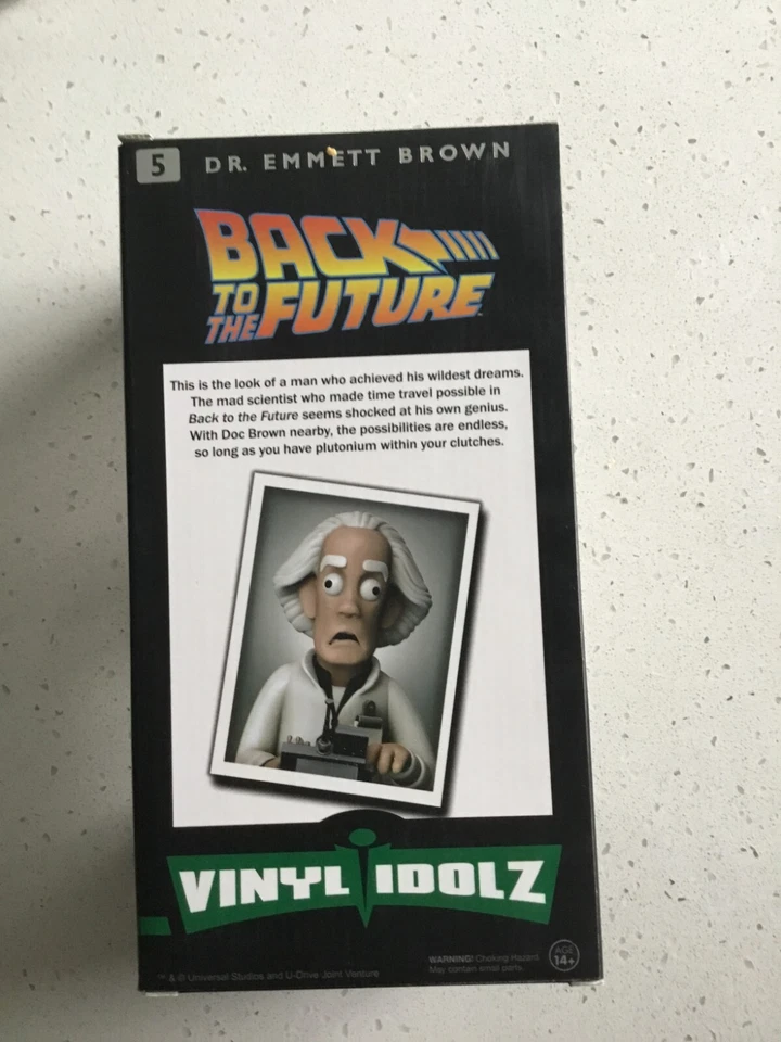 Back to the Future Dr. Emmett Brown Vinyl Idolz Figure-NIP - image 3 of 4