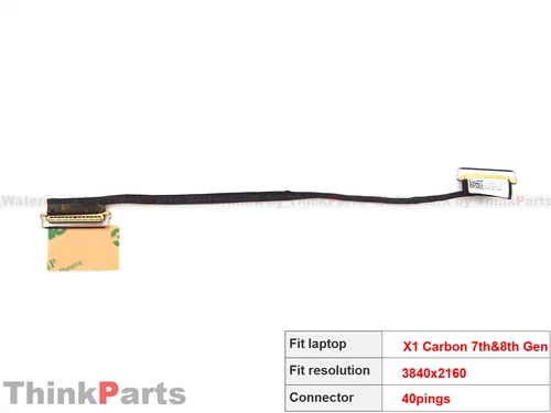 New/OrigLenovo ThinkPad X1 Carbon 7th 8th Gen Lcd eDP Cable for WQUHD eDP 40ping