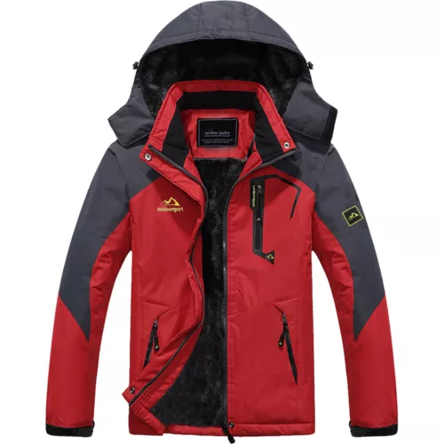 Men's Waterproof Winter Jacket Warm Winter Coat Outdoor Ski Snow Hooded Jackets - Picture 45 of 64