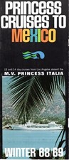 1968-69 PRINCESS ITALIA Brochure w/ Interiors & Plans-Princess Cruises 2nd Ship!