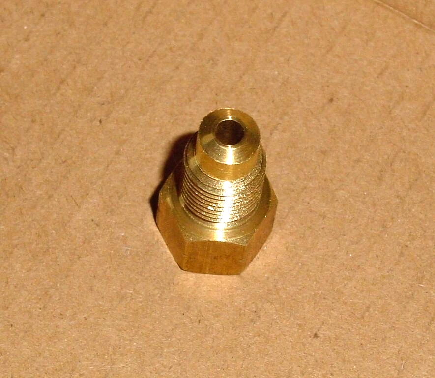 Adaptador de freno invertido hembra Mustang MC burbuja macho M10-1,0 x 3/8-24 Foto 2 de 4