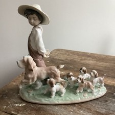 Lladro Figurine Privilege Series “My Little Explorers” 2001 #6828 Dogs WITH BOX