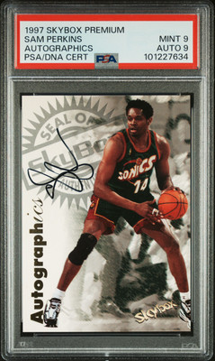 1997 SKYBOX PREMIUM AUTOGRAPHICS SAM PERKINS PSA 9 AUTO 9 | eBay