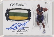 2017-18 Panini Flawless Horizontal 22/25 Karl Malone #HP-KM Patch Auto HOF 0c3