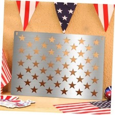 Stainless Steel 50 Star American Flag Stencil 14.76 x 10.43 Inches Laser Cut
