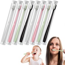8 PCS Extra Soft Toothbrush, Micro Nano Toothbrushes with 20000 Soft Floss Br...