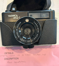 Yashica MG-1 35mm Rangefinder Camera W/ 45mm Yashinon Lens And Case 36