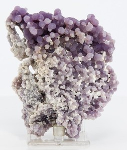Grape Agate Crystal Natural Purple Chalcedony Cluster Decor 258g 117mm H2029