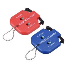 2Pcs Golf Score Indicator 2 Player Stroke Counter Clicker Red/Blue