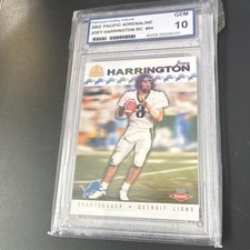 2002 Pacific Adrenaline Joey Harrington Rookie #94 Detroit Lions Graded PGA