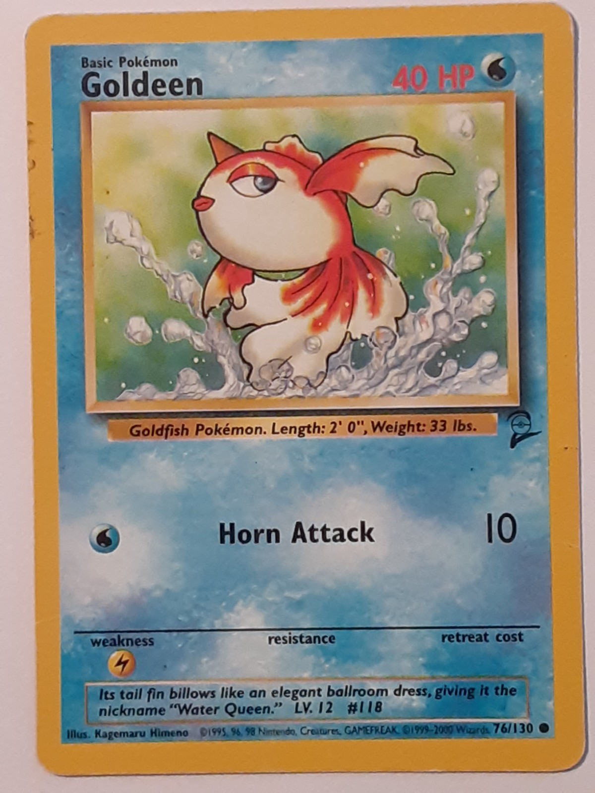 Pokemon Cards - Goldeen - Base Set 2 - 76/130 **Near Mint**