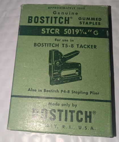 VINTAGE BOSTITCH STCR 5019 9/16" STAPLES FOR T5-8 TACKER STAPLER