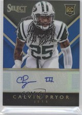 2014 Panini Select Rookie Auto Blue Prizm /25 Calvin Pryor #RA-CP Auto 0f8