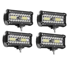 7 Inch LED Light Bar 4Pcs 120W 12000LM Led Light Bars Pods Square Off Road