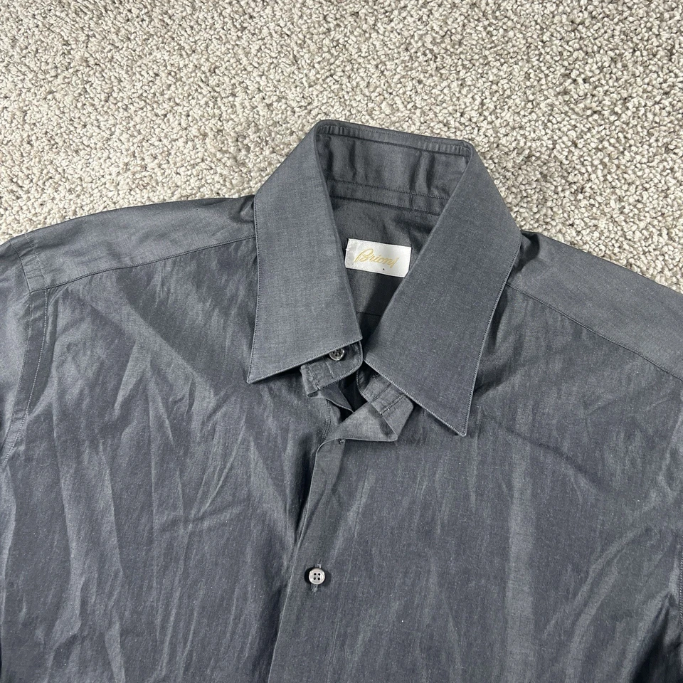Brioni Abito Camicia Uomo 16 41 Lucido Regular Fit Made in Italy Designer di Classe - Immagine 2 di 4