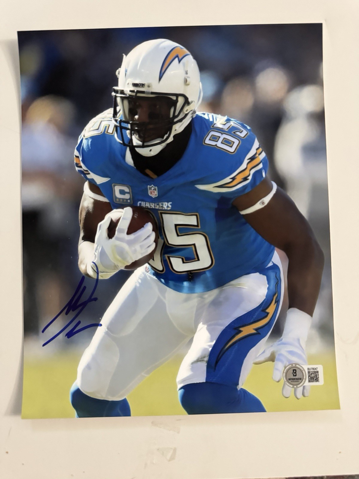 Antonio Gates Autographed Signed Los Angeles Chargers 8x10 hof chargers Beckett Coa B 