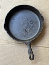 Antique Wagner Sidney O 1058 No. 8 Cast Iron Skillet 2 Pour Lip Cleaner Flat
