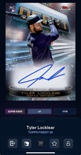 DIGITAL TOPPS BUNT 25 Tyler Locklear RC FINEST SUPER RARE DEBUT SIGNATURE Read