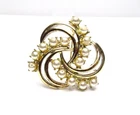 Vintage Pearl Brooch Pin Costume Jewelry