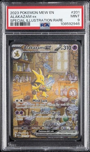 Alakazam EX 201/165 Special Illustration Rare 151 Pokemon PSA 9