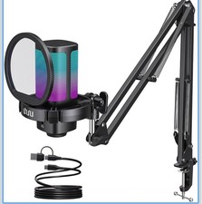 UHURU Gaming USB Microphone for PC, Computer Mic with Controllable RGB for PS4/5