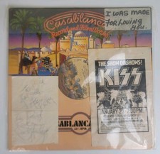 KISS 1979 Promo 12" Vinyl Autographs Gene Paul Ace 1978 Roberts Stadium Flyer