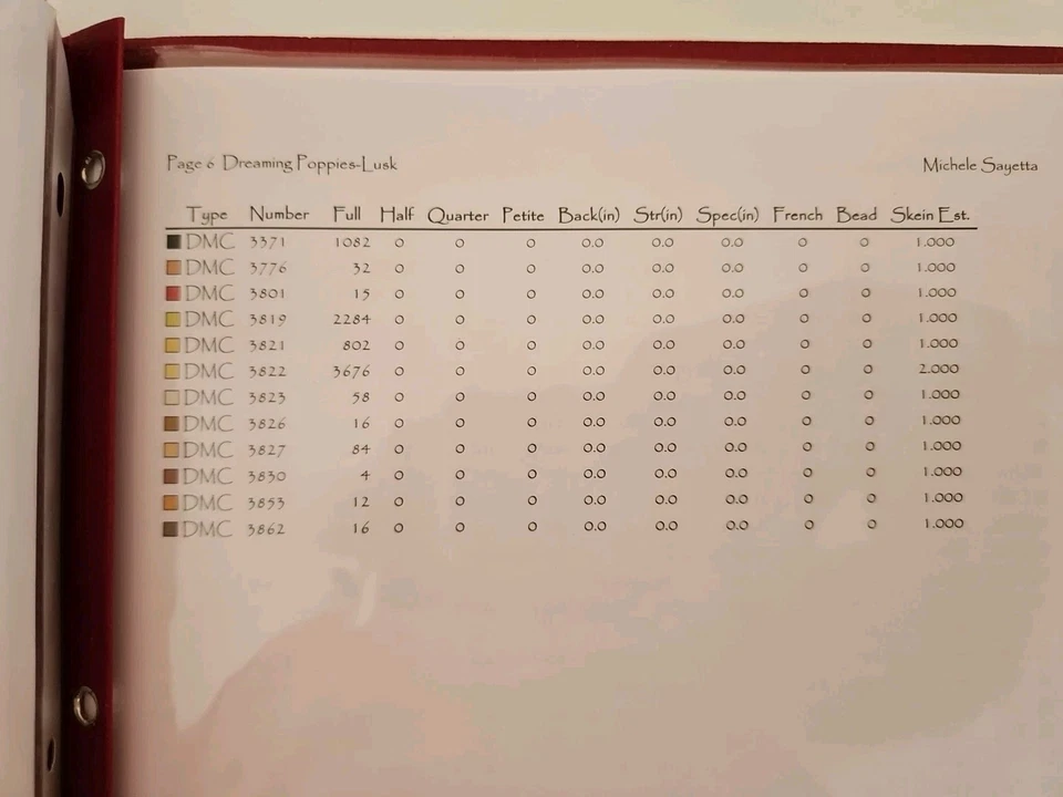 Heaven And Earth Designs DREAMING POPPIES Counted Cross Stitch Pattern 24p  - Image 3 of 4