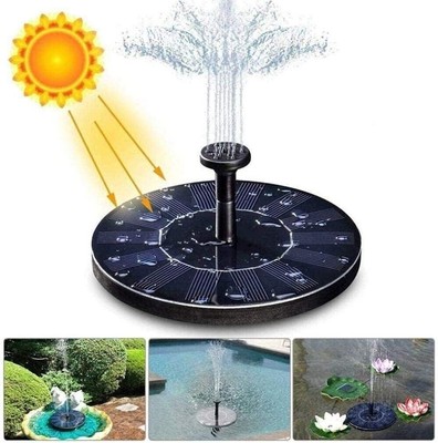 Fontana Solare Galleggiante Per Giardino - Pompa Ad Energia Solare Per Laghetto, Decorazione Con Getto D'Acqua - Foto 12