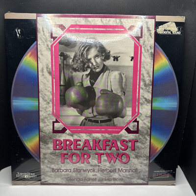 Breakfast For Two Laserdisc Barbara Stanwyck 1937 Comedy -SEALED!