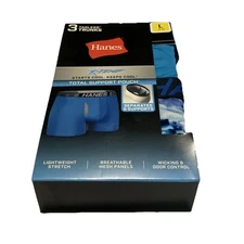 HANES X-Temp Sz L Tagless Trunks Wicking Cool Breathable Mesh Support Underwear